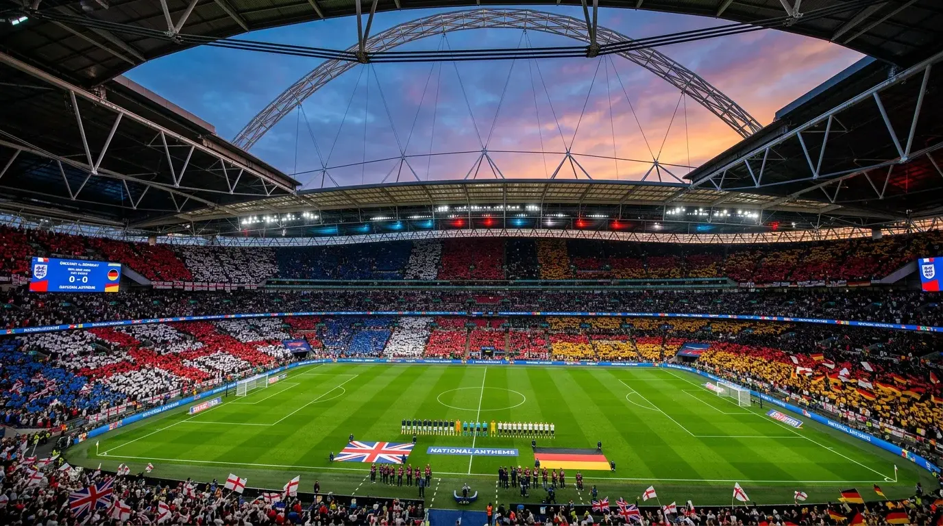 Jalkapallo-ottelu stadionilla: yleisö ja tunnelma MM-kisoissa