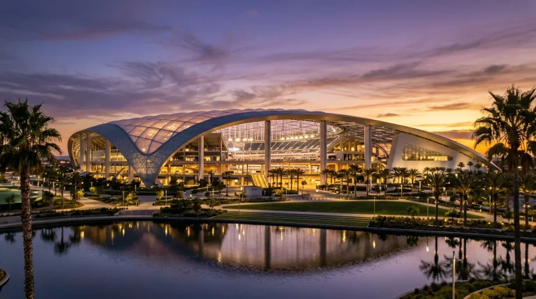 SoFi Stadium Los Angelesissa MM 2026 otteluiden pelipaikka